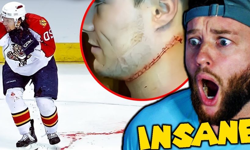 SOCCER FAN Reacts: NHL NEAR DEATH MOMENTS!