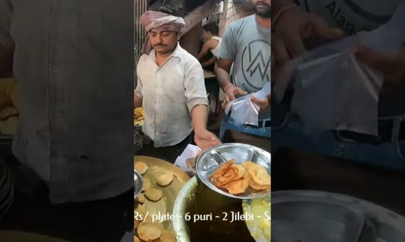 Heavy Rush in Breakfast | Patna Nasta Dokan | 50 Rs/ Plate #shorts #ashortaday #poori