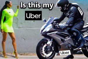 Picking Up UBER Riders In a Motorcycle Compilation @TopNotch Idiots