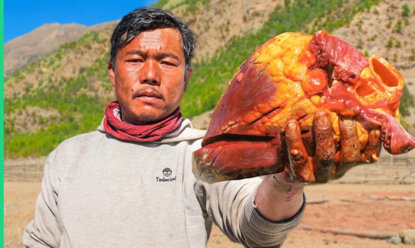 Giant Yak Heart!! Nepal’s Extreme Mountain Food!!