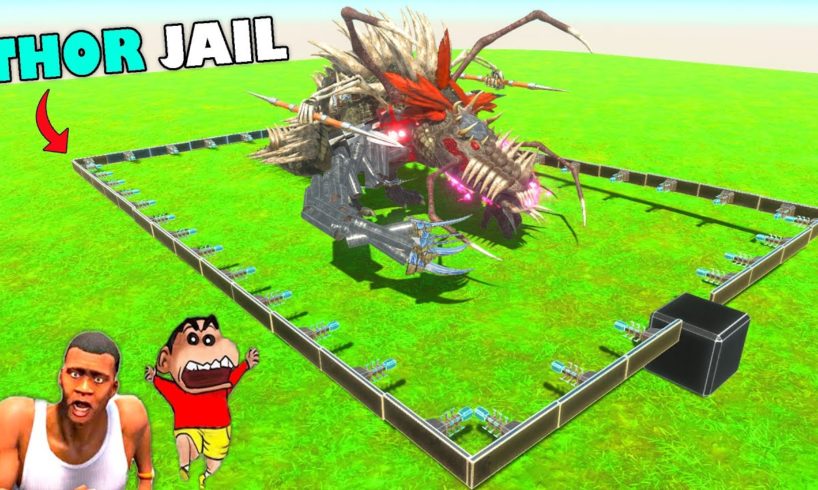 THOR THUNDER JAIL Unit vs BIG MONSTER UNITS in Animal Revolt Battle Simulator | SHINCHAN and CHOP