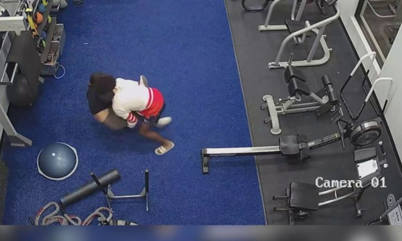 Woman fights off attacker at gym and it’s caught on camera