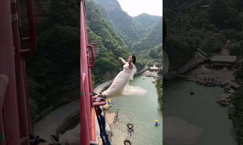 bungee jumping丨Extreme sports  #Bungee jumping  #beauty