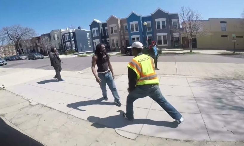 Funny Street fight ends with brutal hits😱😳