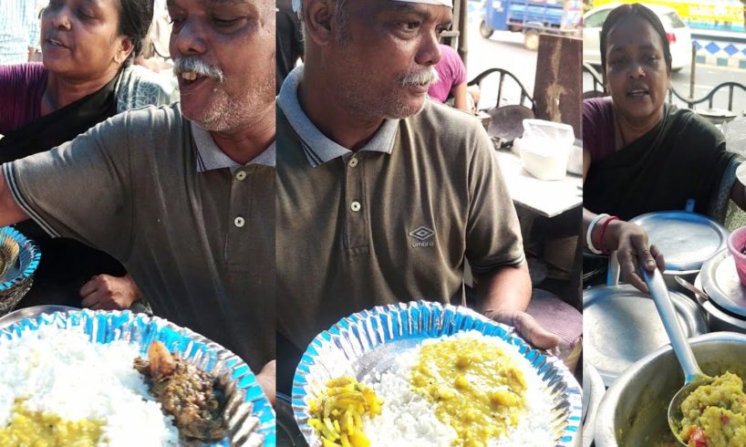 Indian Husband - Wife Selling Rice - Fish - Chicken | Busiest Street Shop in Kolkata