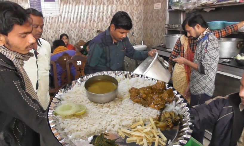 Rice Thali @ 30 rs Plate with Unlimited Veg Curry & Dal - Indian Street Food