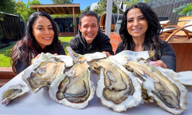 Head-Sized OYSTERS!! Aussie BBQ Surf & Turf w/ The Grill Sisters!!