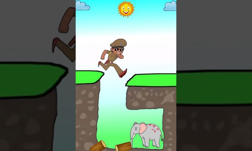 Little Singham rescues the elephant from the ditch | #shorts