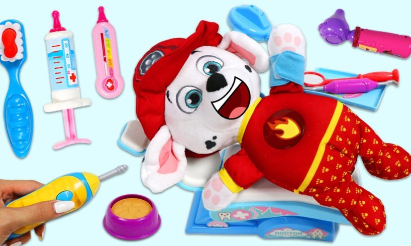 Paw Patrol Baby Marshall, Chase, & Rubble Toy Hospital Dentist Checkup & Little Tikes Puppy Rescue!