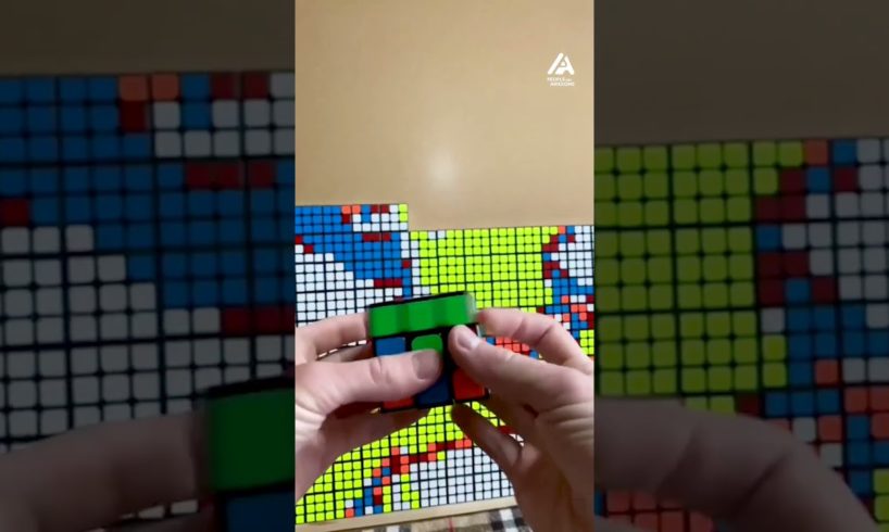 Artist Creates Simpsons Character With Rubik's Cubes | People Are Awesome #shorts