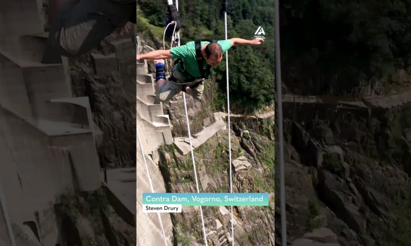 Bungee Jumping Off Cliffs, Bridges & More | Big Air | People Are Awesome #shorts