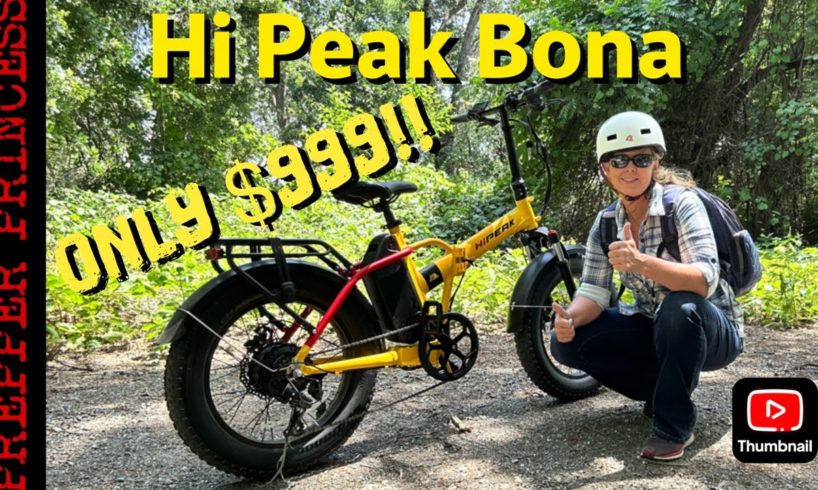 HiPeak Bona E-Bike! AMAZING FOLDABLE BIKE FOR EASY TRANSPORT AND TRAIL RIDING! ONLY $999!