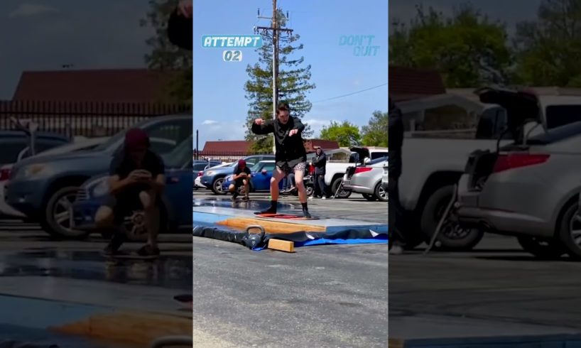 Man Rides Wakeboard In Parking Lot | Don't Quit | People Are Awesome #shorts