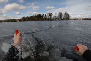 NEAR DEATH ON THE ICE. Intense footage from pike fishing trip that went wrong.