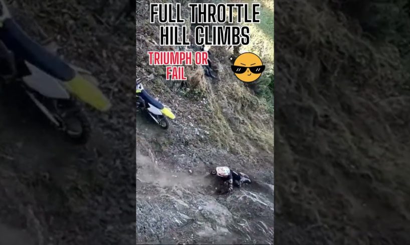 🏍️Full Throttle Hill Climbs: Extreme Motorbike Mania! 🌄 | Unforgettable Triumphs & Fails 😱 #shorts