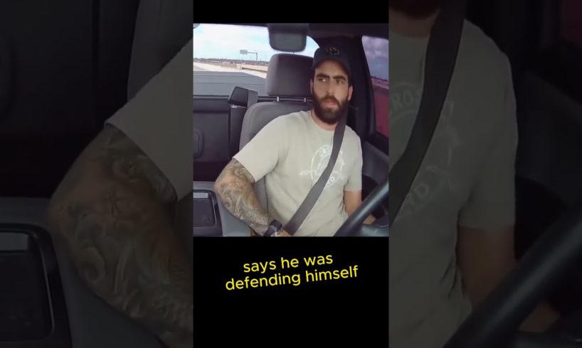 Caught on Camera: Driver Takes Extreme Self Defense Measure on Freeway #shorts