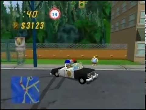 Cop Car - Wiggum - Downtown (The Simpsons Road Rage Gameplay Part 85)