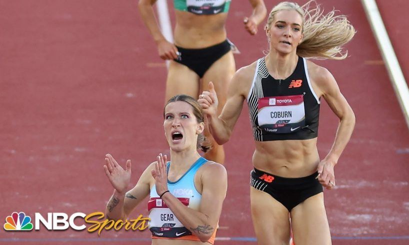 Krissy Gear's UNBELIEVABLE KICK steals steeplechase National title from Emma Coburn | NBC Sports