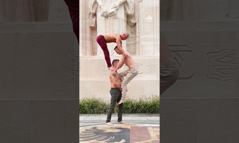 Three Men Perform Amazing Balance Act | People Are Awesome