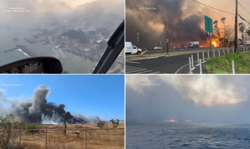 Videos show damage, destruction left behind by Maui wildfires