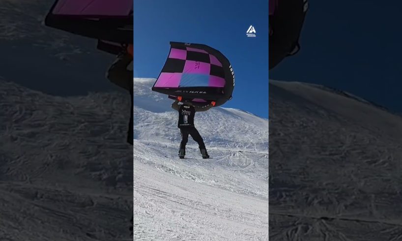 Man Kite Surfs on Snow | People Are Awesome