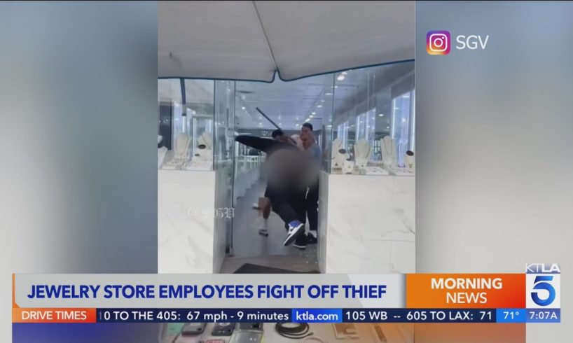 Video: employees fight back against robbery suspect who sprayed them with bear repellent 