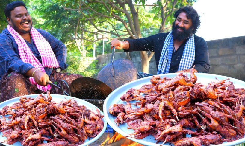 CRISPY QUAIL BIRDS FRY || YUMMY FARM QUAIL FRY ||కరకరలాడే కౌజు పిట్ట వేపుడు|| Quail Birds Roast|| 4k