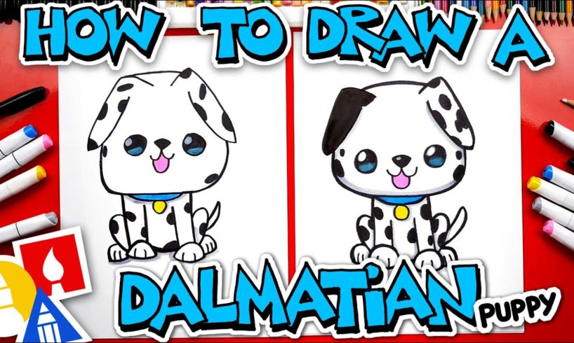 How To Draw A Cartoon Dalmatian Puppy