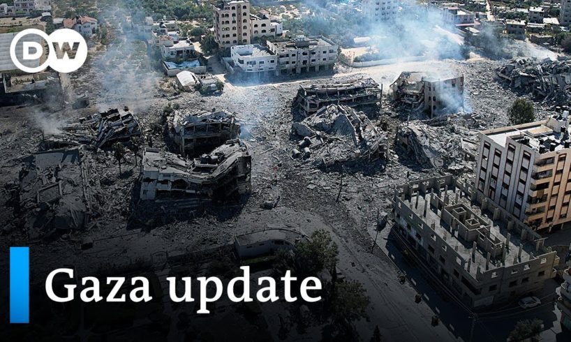 Israel-Hamas war: People in Gaza endure Israeli attacks as they wait for aid | DW News