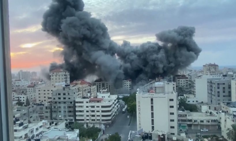 VIDEO: Moment when Israeli air strike hits Gaza after Hamas attack