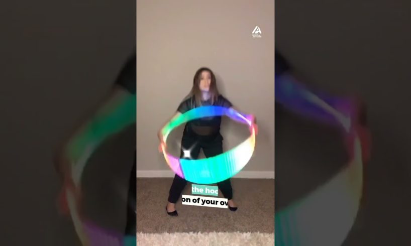 Girl Shows Cool Dance Moves With Hula Hoop