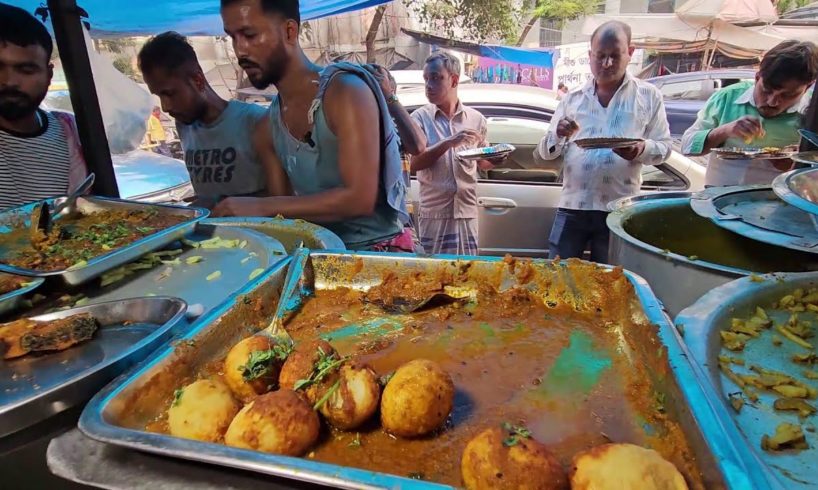 Ki khaben Dada ? Macher Dim Bhaat 40 Rupee | Indian Street Food