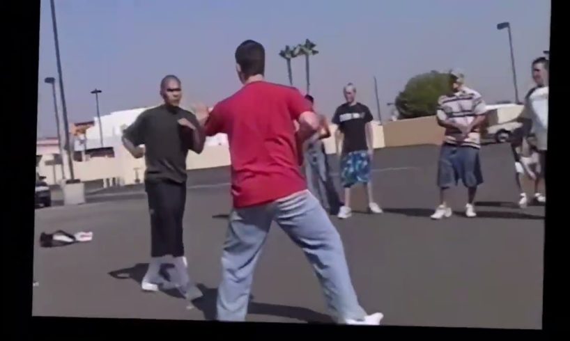 Stabilized Fights - Karate Kid in the Parking Lot Throwdown One Punch