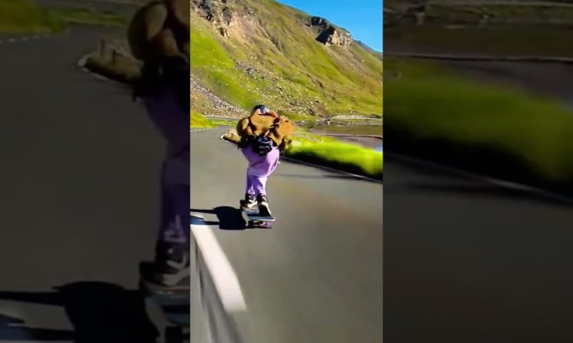 Ait your friends together #Extreme Sports #Dangerous Actions Do not imitate #Skateboarding Downhill