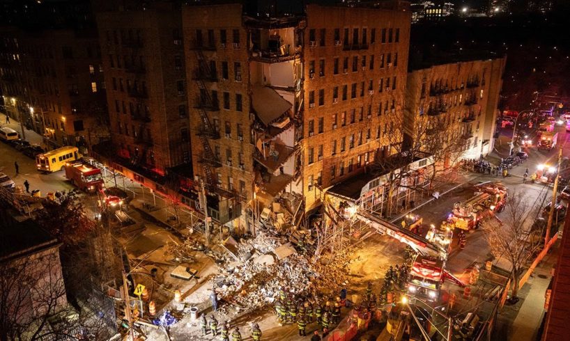 Hours-long search turns up no victims after partial building collapse