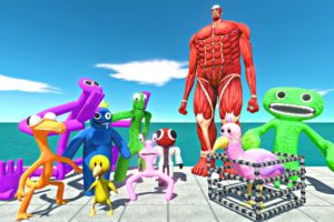 Rainbow Friends Rescues Opila Bird , Jumbo Josh , Colossal Titan and Fight - ARBS