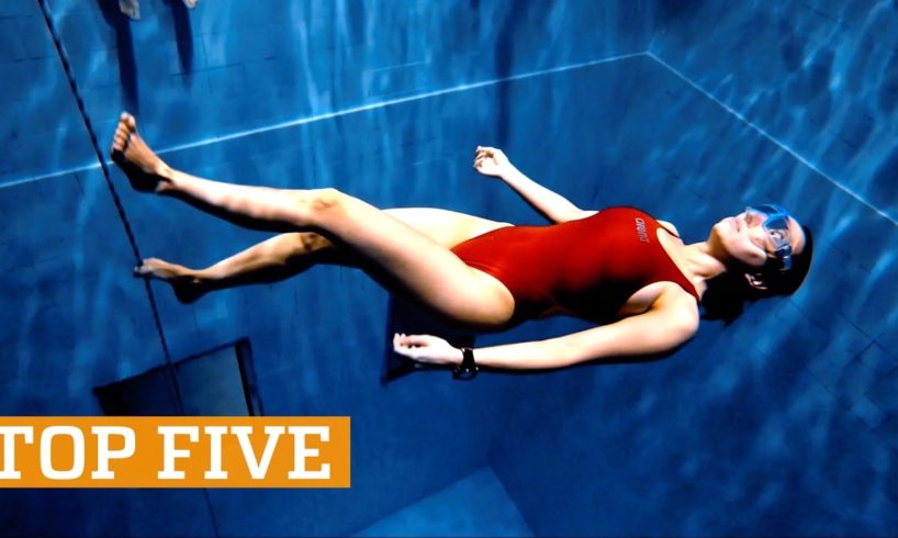 TOP FIVE: Deep Pool Freediving, Skiing & Martial Arts | PEOPLE ARE AWESOME 2017