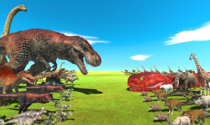 Epic Battle of Dinosaurs and Animals