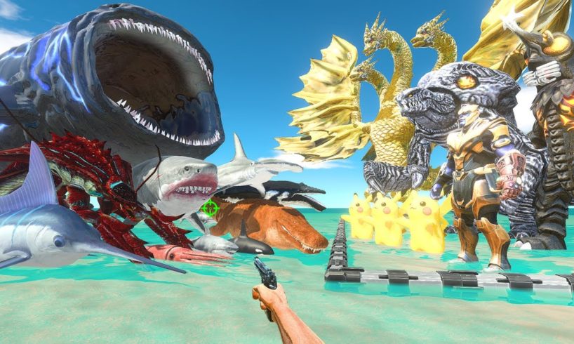 FPS Avatar Rescues Lightning Monsters and Fights Sea Monsters - Animal Revolt Battle Simulator