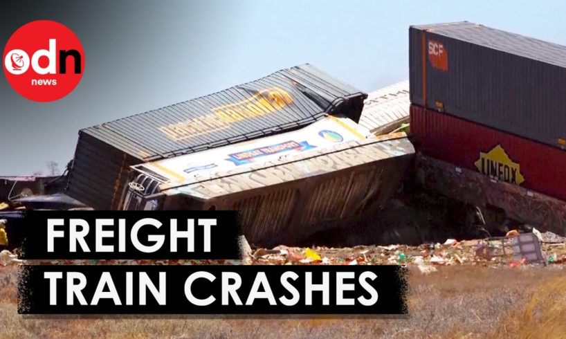 Giant Freight Train Crashes and Derails in Rural Australia