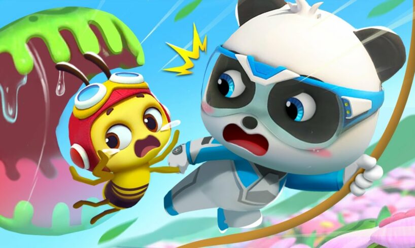 Baby Panda Rescues Honeybee | Super Rescue Team | Monster Cartoon | Kids Cartoon | BabyBus