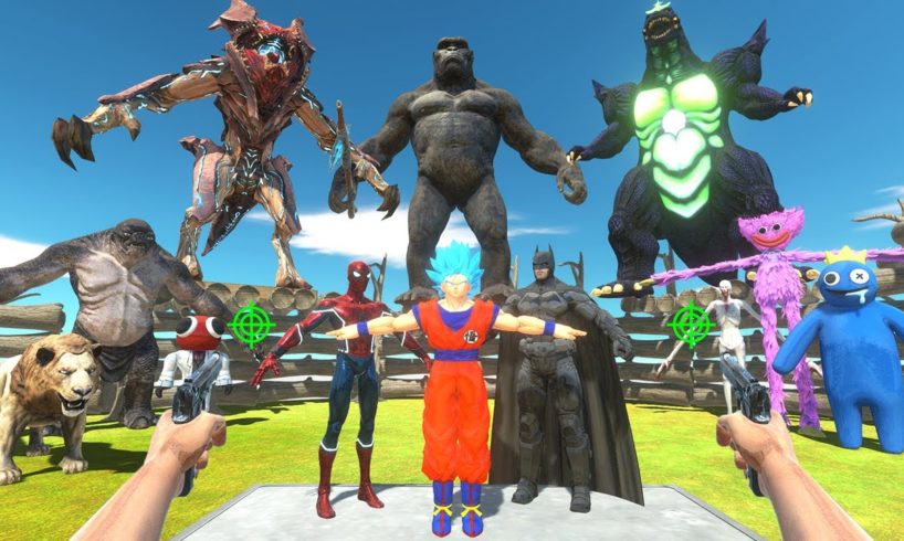 FPS Avatar Rescues Superheroes and Fights Giant Monster:Godizlla,Kong-Animal Revolt Battle Simulator