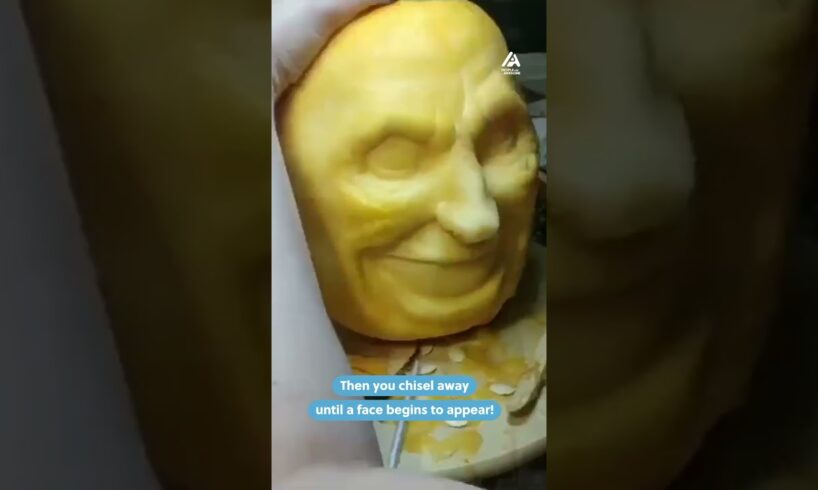 Artist Carves Incredible Face! 🎃👨‍🎨