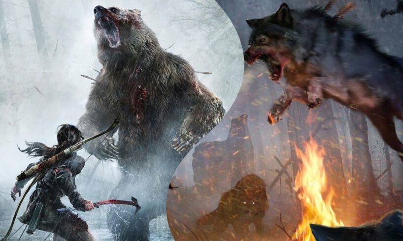 RISE OF THE TOMB RAIDER - ALL ANIMAL FIGHTS PART 1!!!