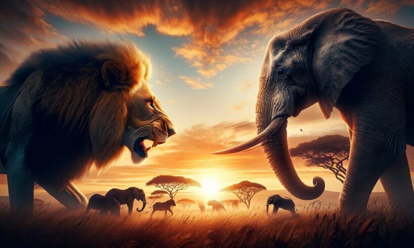 WHO WILL WIN PART 1| ANIMAL FIGHTS (Lions 🦁 vs. Elephants 🐘) #animals #vs #fight #lion #elephant