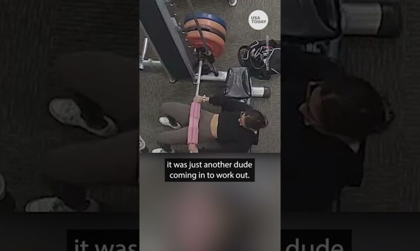 Brave woman fights off male attacker while alone at gym #Shorts