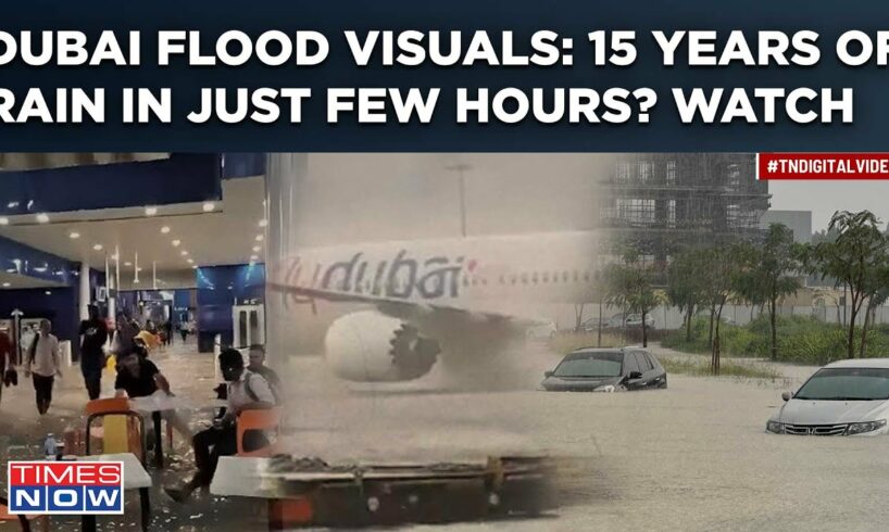 Dubai Flood Visuals: Red Alert| Airport Chaos, Planes Swim| Highways Shut| Heaviest Rain Since 1999?