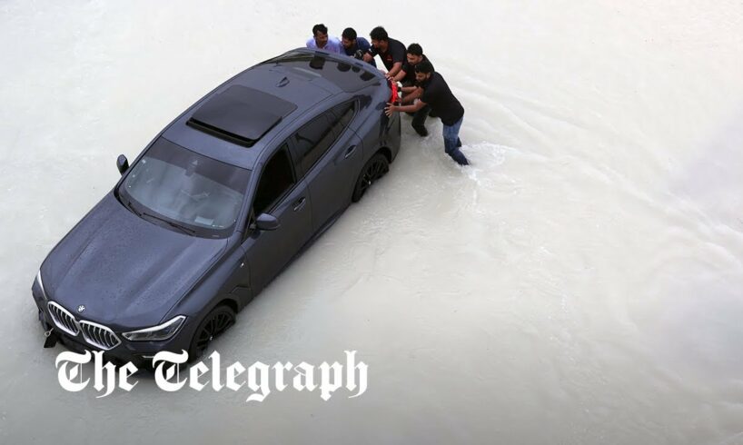 Dubai flooding: Dozens of cars and buses abandoned