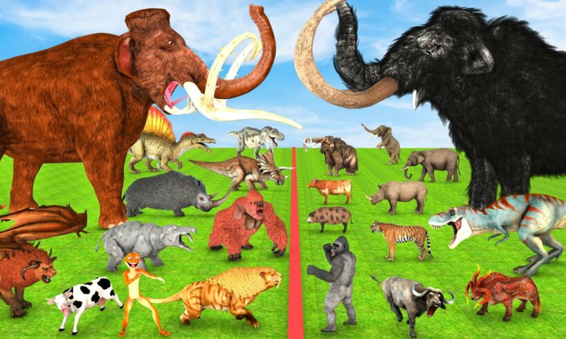 ARBS Prehistoric Mammals vs ARK Prehistoric Animals vs Dinosaur Animal Revolt Battle Simulator