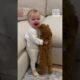 Adorable Puppy and Baby Meet for the Very First Time